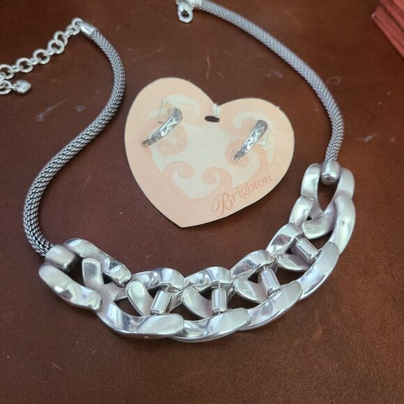 Brighton Vintage Chunky Necklace with Matching Earrings - Picture 2 of 6